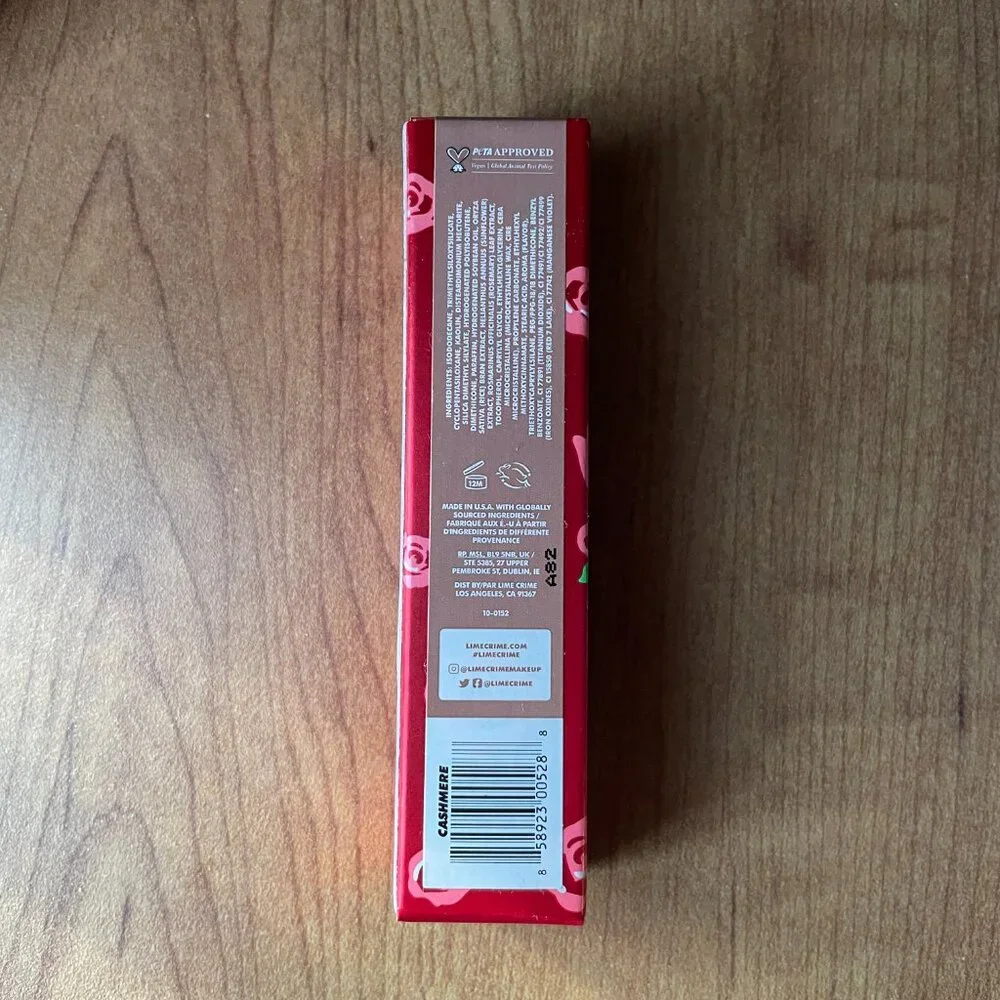 Lime Crime Velvetines Cashmere Liquid Matte Lipstick 2.6 mL 0.088 oz Vegan